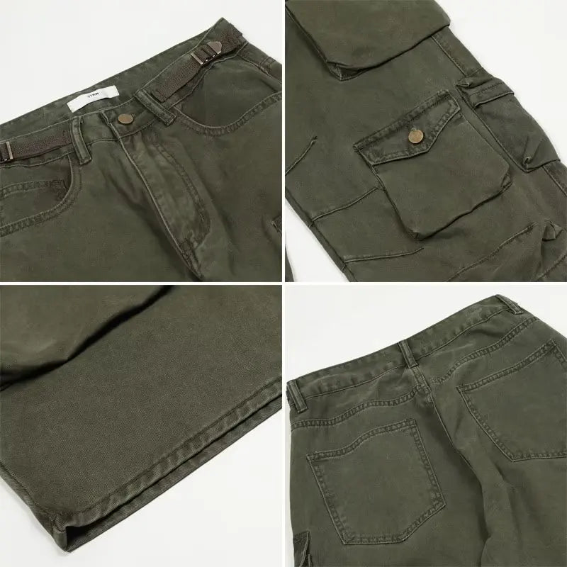 2024 New Y2K Cargo Pants for Women - Baggy Wide Leg Tactical Work Pants, High Waist Straight Fit Casual Streetwear Trousers Hot