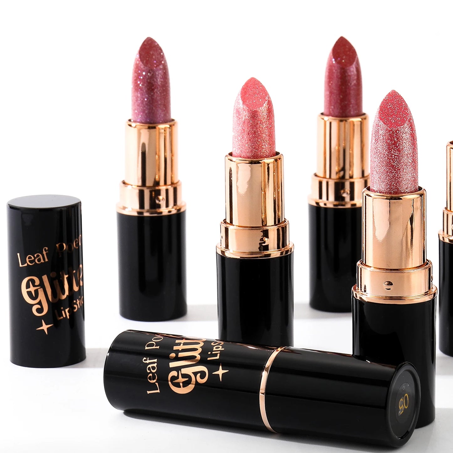 Metallic Glitter Lipstick Dazzling Moisturizing Velvety Sexy Red Lip Gloss Waterproof Matte Diamond Pearlescent Lip Tint Balm