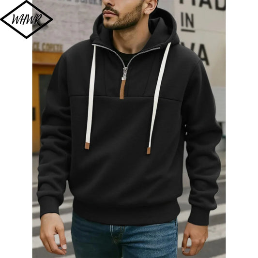 Men's Hoodie Zipper Warm Sweatshirts Fashion Men Casual Jacket Autumn Winter Outdoor Hoodie Pullover Male Sportswear Streetwear