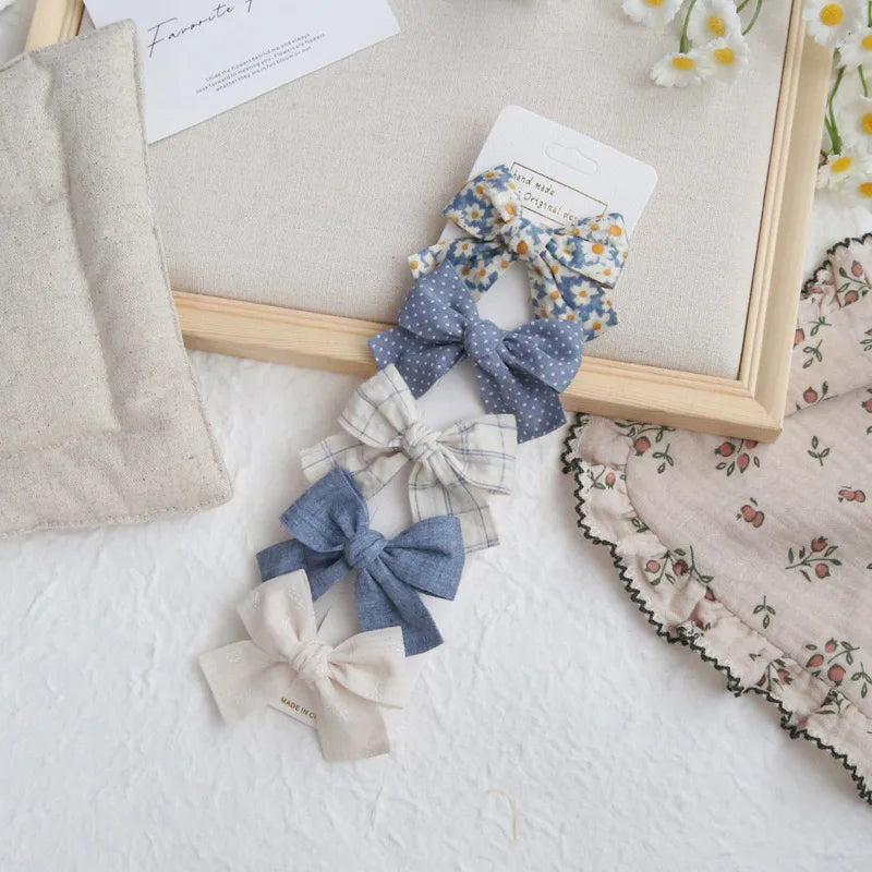 Elegant Bows hair clip, Lovely Children's Headwear, Cute Baby Hair Accessories, Trendy Full Coverage Fabric Hairpin for Girls