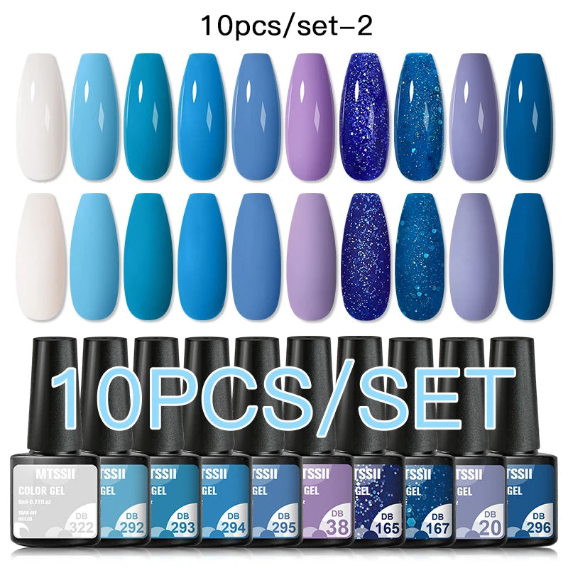 10PCS Coffee Color Gel Nail Polish Set Brown Earth Semi Permanent UV Gel Chocolate Autumn Winter Soak Off Nail Art Gel Varnish