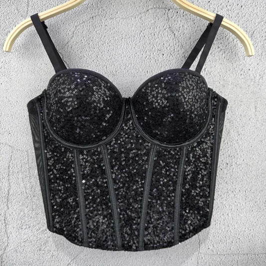 Sexy Sling Tank Top Women Vintage Lingerie Bustier Bra Camis Elegant Crop Tops Streetwear Y2k Woman Clothing Tanks Corset