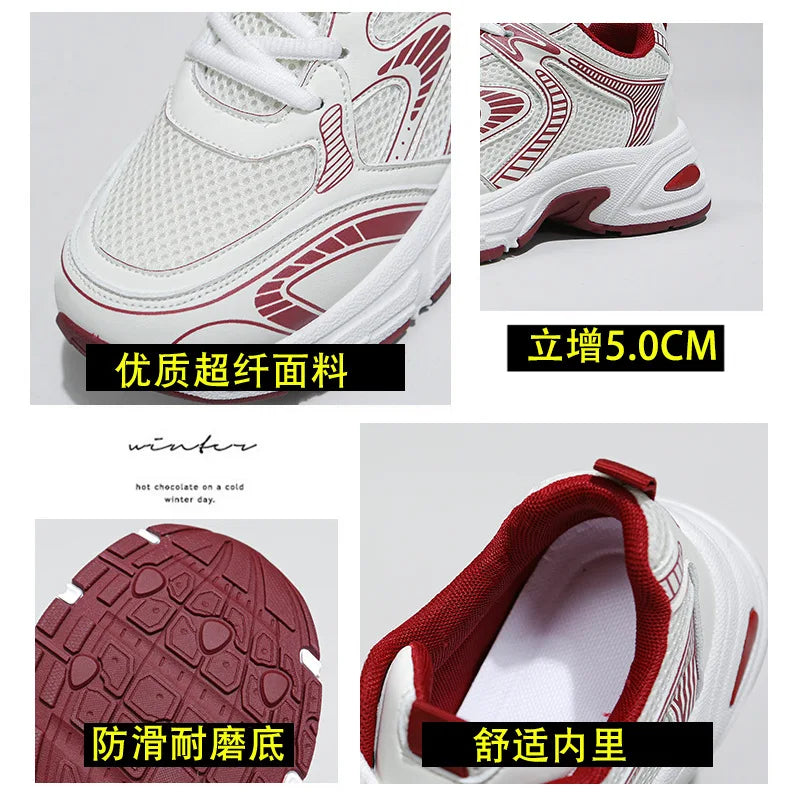 luxury designer mesh Women Platform Sneakers Breathable Student Board Shoes tenis de mujer trainers ladies Running shoes basket