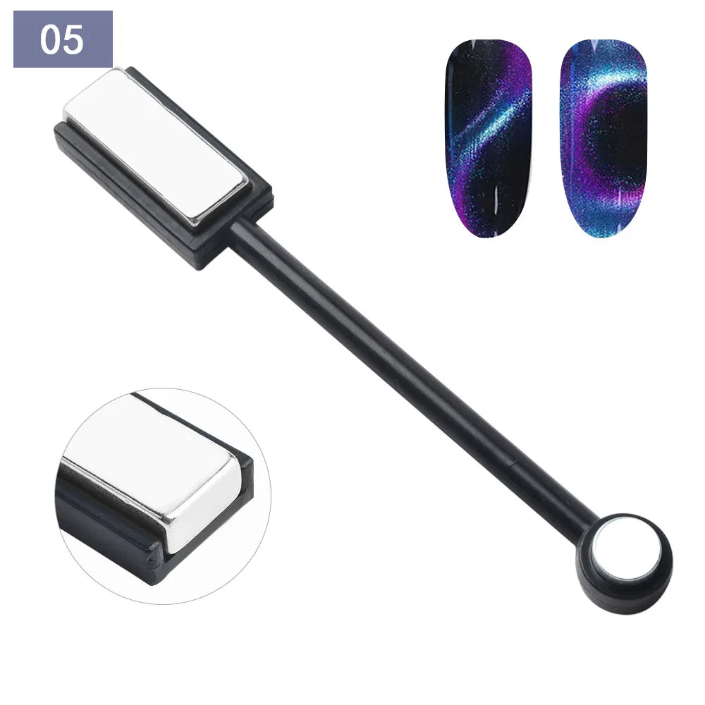 5D Chameleon Cat's Eye Magnetic Nail Glitter Pigment Achieve Holographic Chrome Nails Laser Effect for Nail Gel Polish Manicures