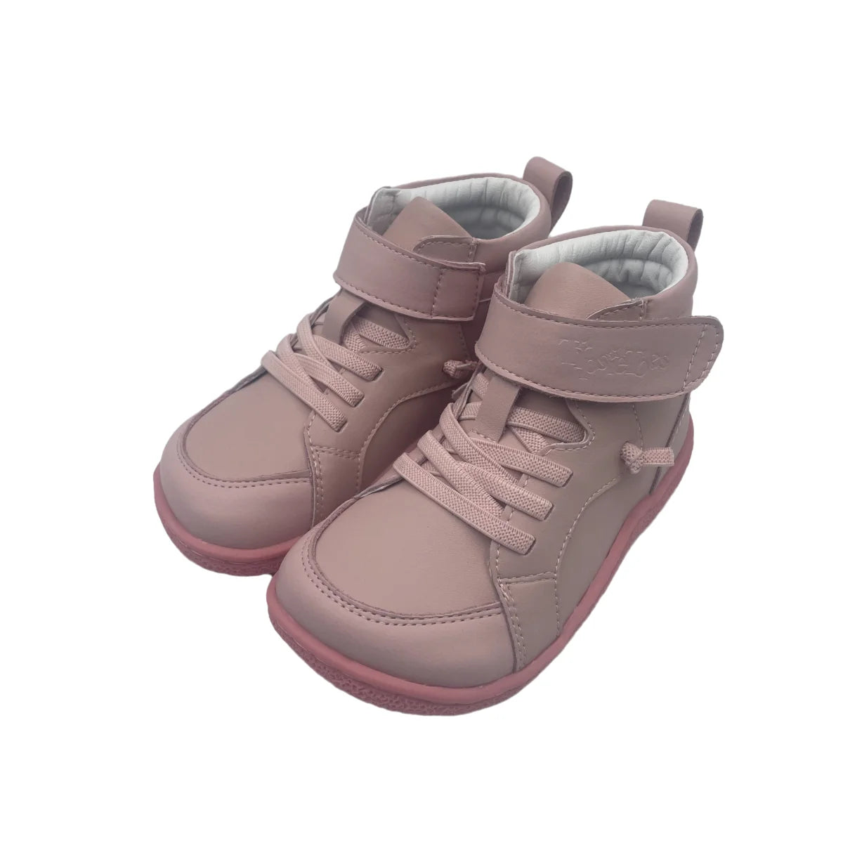 Tipsietoes Autumn Spring Genuine Leather Boots For Girls Boys Kids Barefoot Sneaker Leather Linning Light Weight Elastic Strape