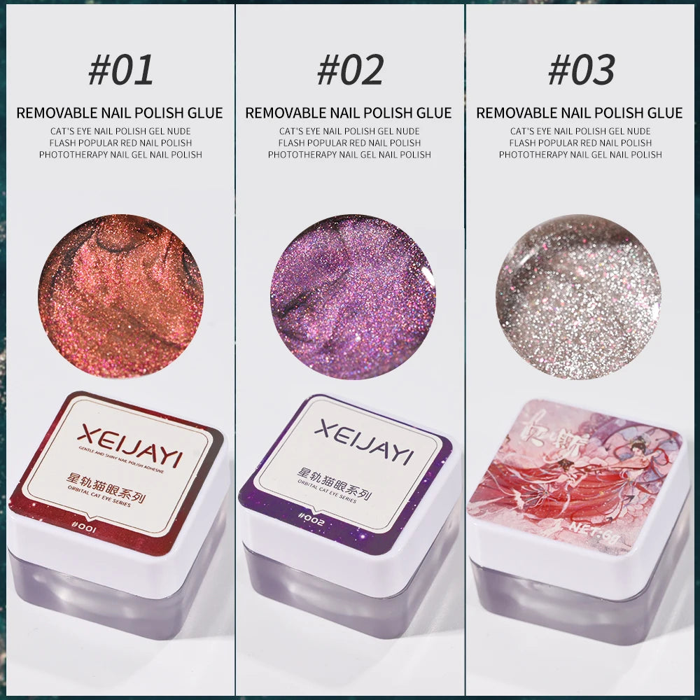 6ml Cat Eye Gel Nail Polish Shiny Magnetic Gel Semi Permanent Soak Off UV Gel Glitter Manicure Crystal Starry Nail Gel Varnish *