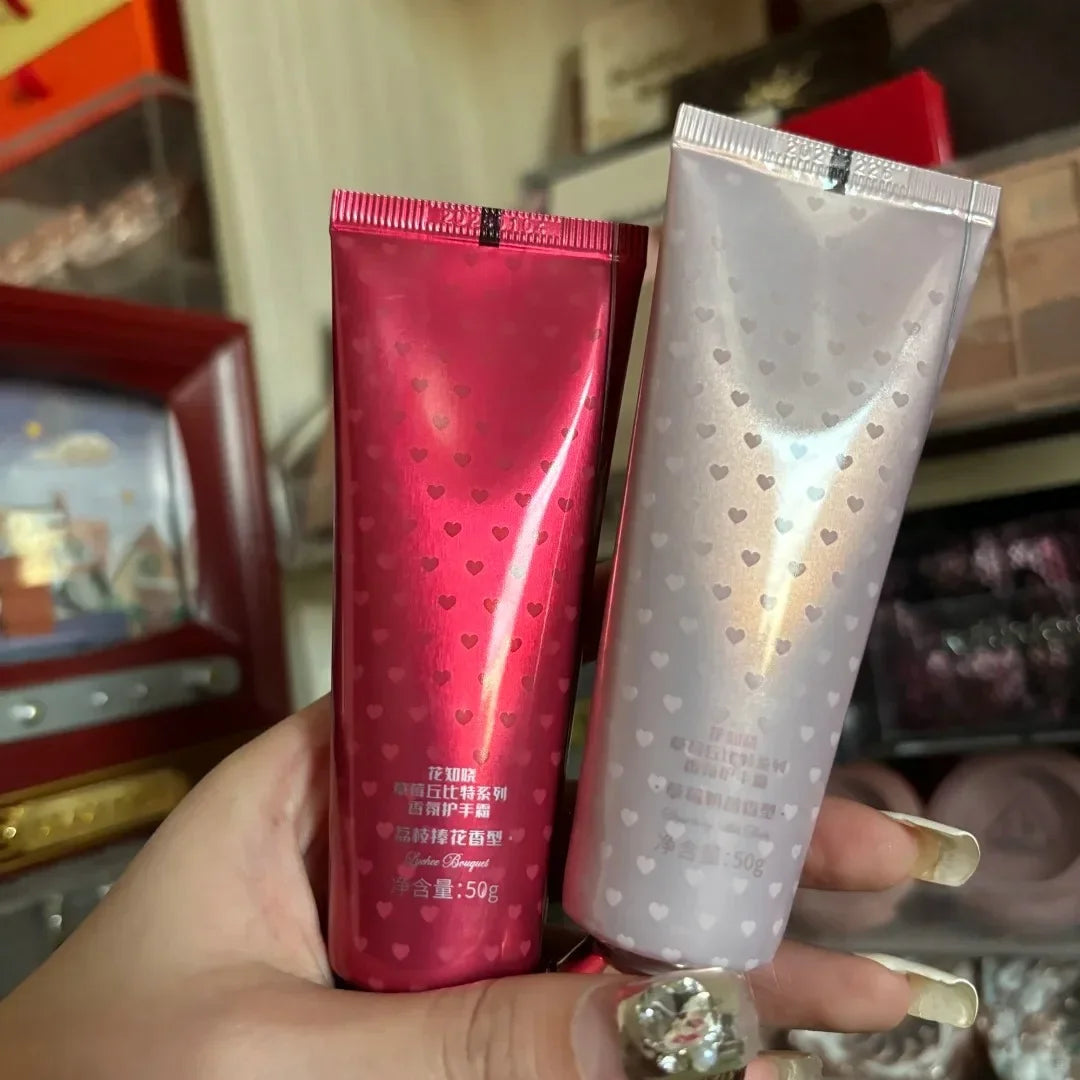 Flower Knows Strawberry Cupid Scented Hand Cream Natural Vegan Moisturizing Fast Absorbing Travel Size Gift for Women