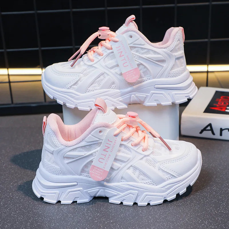 Girls Network Red Daddy Shoes 2024 Spring and Autumn New Children's Korean Version Wear-resistant Sports Boy Casual Shoes