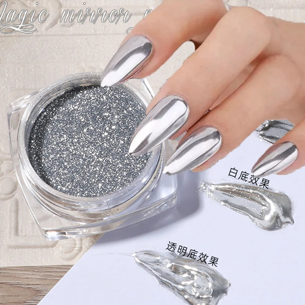 53 Jars 3D Cat Eye Effect Magnet Nail Powder Shiny Sparkly Mirror Nail Glitter Dust UV Gel Polish Chrome DIY Nail Art Pigment #F