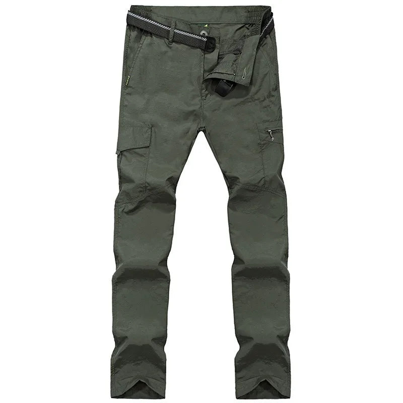 Quick Dry Casual Pants Men Summer Outdoors Style Trousers Men's Tactical Cargo Pants Male lightweight Waterproof Trousers